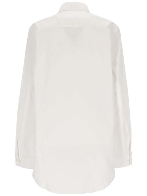 Camicia in cotone bianco con trama oversize MIU MIU | MK1818S-OOO10RGF0009